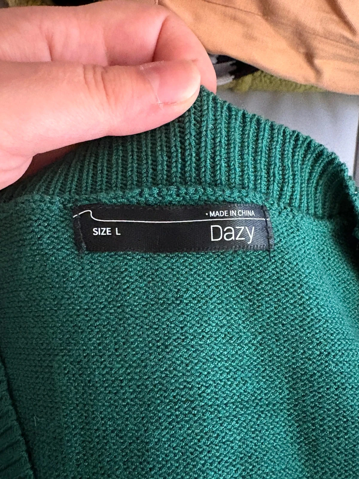 Colete / cardigan sem mangas verde - Dazy 🍺 Tamanho L – photo 4
